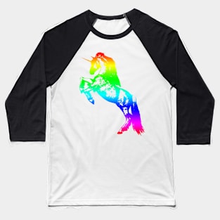 Rainbow Unicorn Baseball T-Shirt